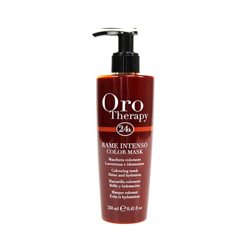 Fanola Oro Therapy 24k Насыщенный медный Маска увлажняющая для придания блеска и интенсивности оттенка окрашенным волосам 