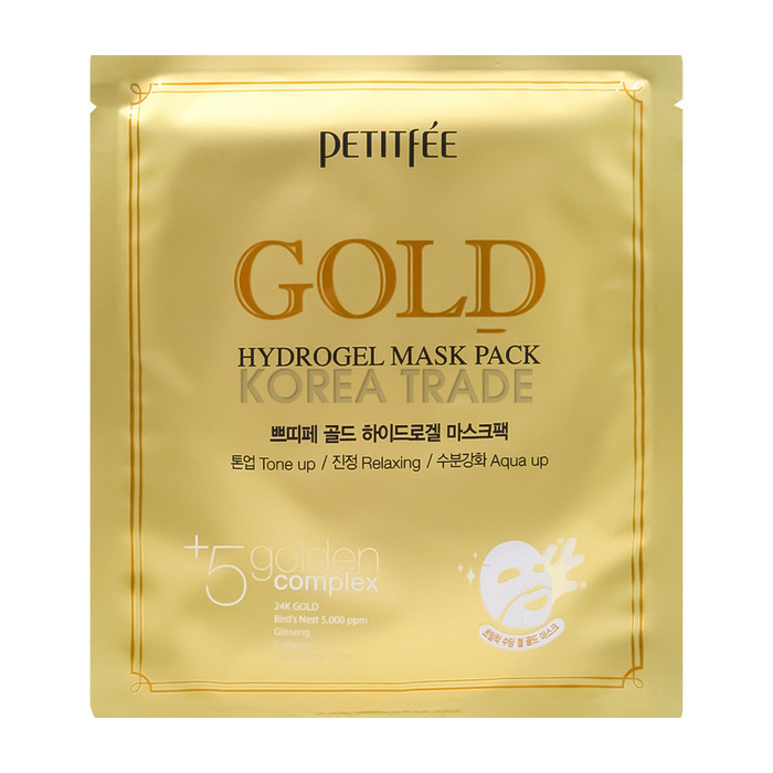 Petitfee Гидрогелевая маска для лица Золото Gold Hydrogel Mask Pack