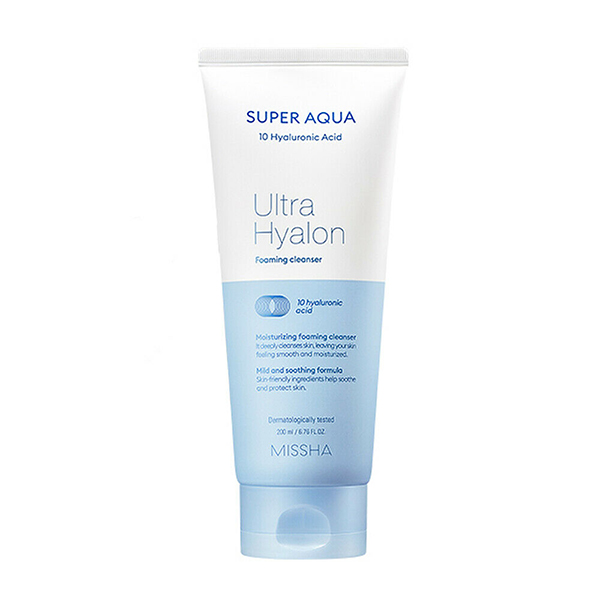 Missha Super Aqua Ultra Hyalron Foaming cleanser Очищающая Пенка для лица