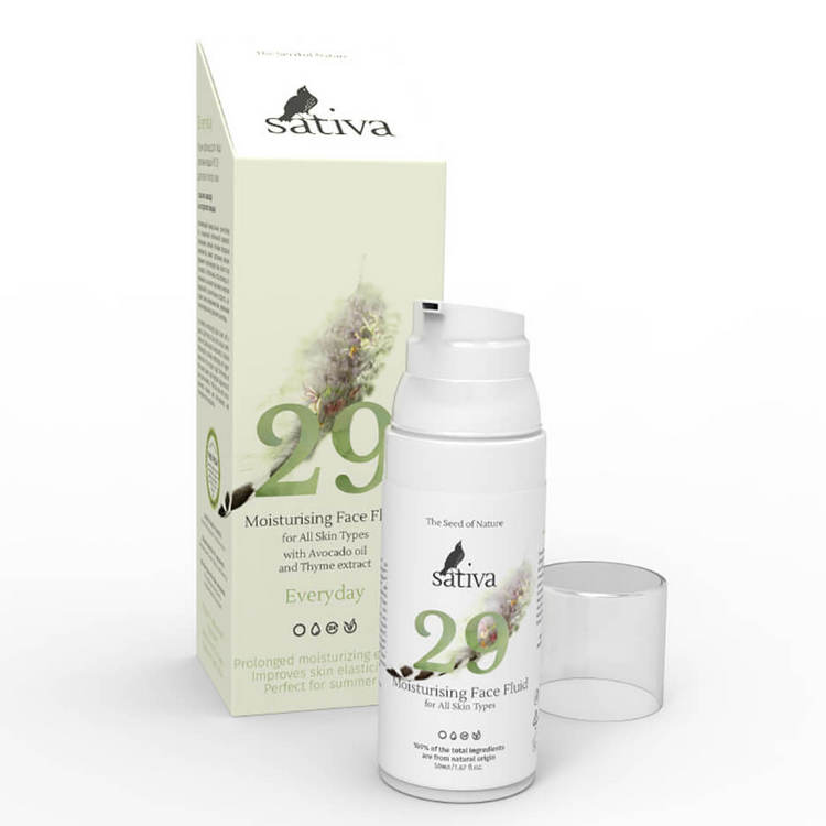 Sativa Крем-флюид для лица  увлажняющий № 29 для всех типов кожи