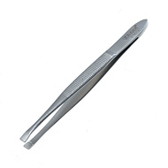 Zinger  Пинцет рифленый прямой B-157