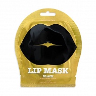 Kocostar Гидрогелевые патчи для губ с ароматом Черешни Черные Lip Mask Black Single Pouch Black Cherry Flavor