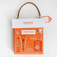 Vichy Capital Soleil Набор Спрей-вуаль для тела солнцезащитный SPF 50  + Молочко освежающее увлажняющее SPF50 + Чехол для чемодана В подарок
