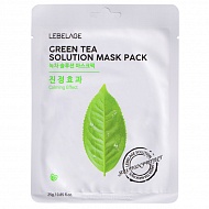 Lebelage Маска тканевая Green tea solution mask Успокаивающая