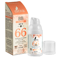 Sativa  Ухаживающий солнцезащитный BB-крем с тонирующим эффектом №66 Rose Beige