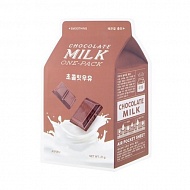 A'pieu Смягчающая тканевая маска с молочными протеинами и экстрактом какао Chocolate Milk One-Pack Smoothing